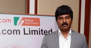 Murugavel in the early days in front of BharatMatrimony office